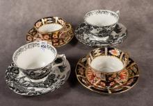 ROYAL CROWN DERBY CUPS AND SAUCERS