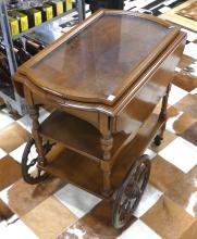 VINTAGE WALNUT TEA WAGON