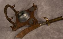 TRENCH ART STANDISH AND LETTER OPENER