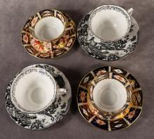 ROYAL CROWN DERBY CUPS AND SAUCERS
