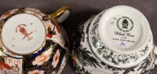 ROYAL CROWN DERBY CUPS AND SAUCERS