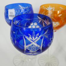 7 CRYSTAL HOCK GLASSES