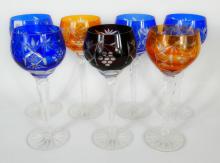 7 CRYSTAL HOCK GLASSES