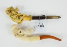 2 ANTIQUE CASED PIPES