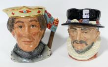 TWO LARGE ROYAL DOULTON CHARACTER JUGS