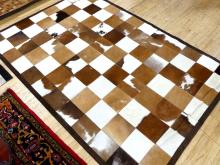 "CHECKERBOARD" COWHIDE RUG