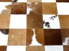 "CHECKERBOARD" COWHIDE RUG