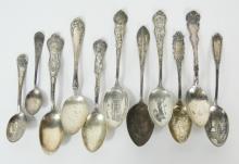 11 STERLING SILVER SPOONS