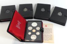 FIVE CANADIAN COIN SETS