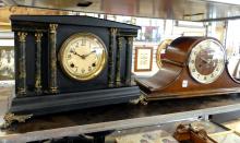 TWO MANTEL CLOCKS