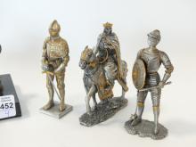 BRONZE SCULPTURE AND PEWTER FIGURINES