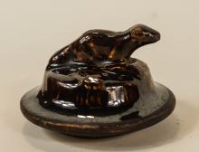 RARE BRANTFORD POTTERY "BEAVER" LID