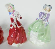 4 MINIATURE DOULTON FIGURINES