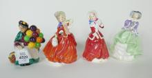 4 MINIATURE DOULTON FIGURINES