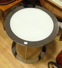 DESIGNER NICKEL SIDE TABLE