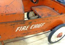 VINTAGE "FIRE CHIEF" PEDAL CAR