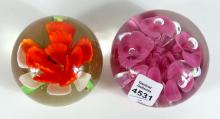 TWO PAPERWEIGHTS