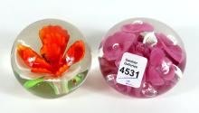 TWO PAPERWEIGHTS