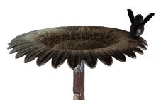 ORNATE WROUGHT IRON BIRD BATH