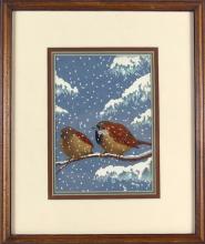 THREE TED MILLER WOODBLOCK PRINTS