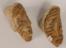 2 FIRST NATION STONE CARVINGS