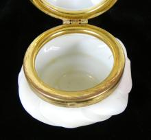 ANTIQUE GLASS TOILETTE BOX