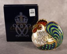 LIMITED EDITION DERBY "FARMYARD COCKEREL" PAPERWEIGHT