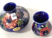 TWO MOORCROFT POTTERY VASES