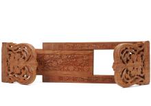 CARVED TEAK BOOKSLIDE