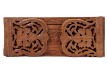 CARVED TEAK BOOKSLIDE