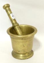 BRONZE MORTAR AND PESTLE