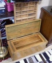 PINE TOOL BOX AND PRINTER'S DRAWER