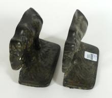 PAIR CAST IRON BOOKENDS