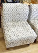 PAIR OF ARMLESS CHAIRS