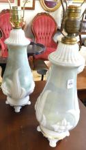 THREE ALADDIN ALACITE TABLE LAMPS