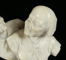 ANTIQUE ALABASTER FIGURAL GROUP