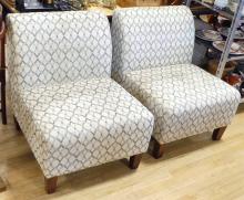 PAIR OF ARMLESS CHAIRS