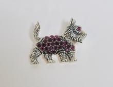 STERLING DOG BROOCHES