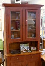 PAINTED PINE HUTCH CABINET