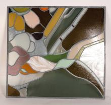 STAINED GLASS FOUR-PANEL WINDOW