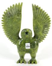 STUNNING INUIT GREEN SERPENTINE CARVING