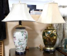 TWO ASIAN TABLE LAMPS