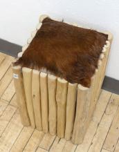 COWHIDE STOOL