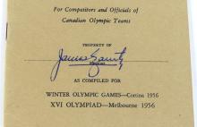 1956 OLYMPIC COMPETITORS HANDBOOK