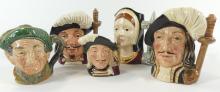 5 DOULTON CHARACTER JUGS