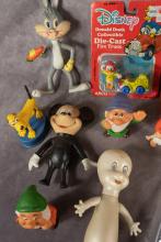 BOX LOT OF VINTAGE "CARTOON CHARACTER" TOYS