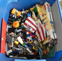 TWO BINS OF LEGO