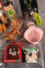 BOX LOT OF VINTAGE "CARTOON CHARACTER" TOYS