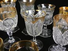 PRESSED GLASS GOBLETS