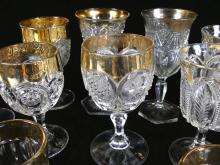 PRESSED GLASS GOBLETS